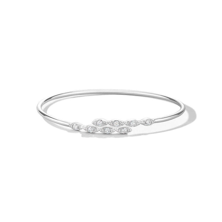 18K Gold Aerial Marquise Flexi Diamond Bangle