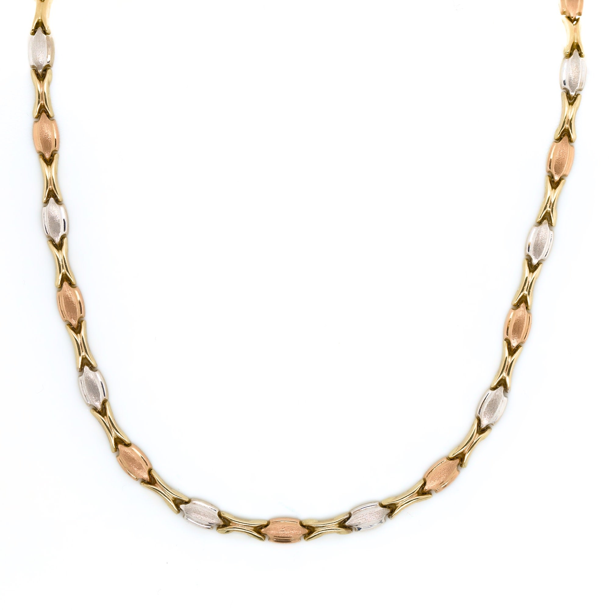 Tri Coloured "X" Link Chain