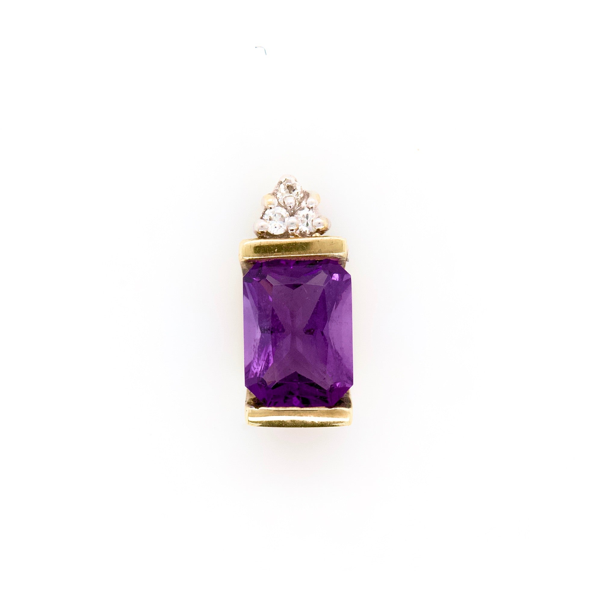 Amethyst & Diamond Pendant