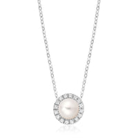 10k Gold Diamond & Pearl Necklace