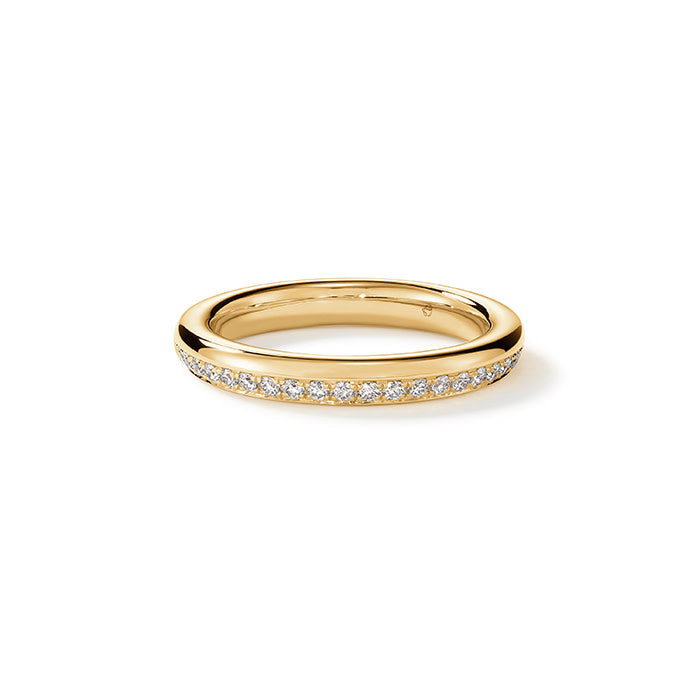 18K Gold Barre Pave Diamond Band