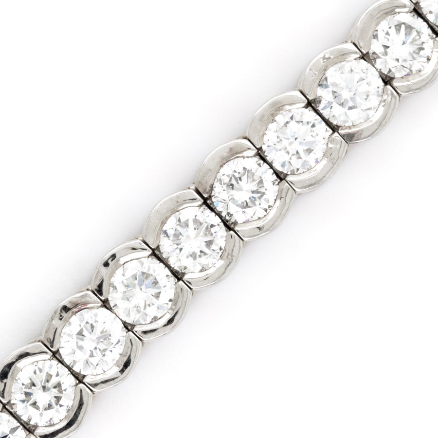 14k White Gold Diamond Channel Set Tennis Bracelet