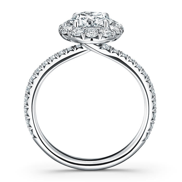 Hearts On Fire Vela Diamond Halo Engagement ring