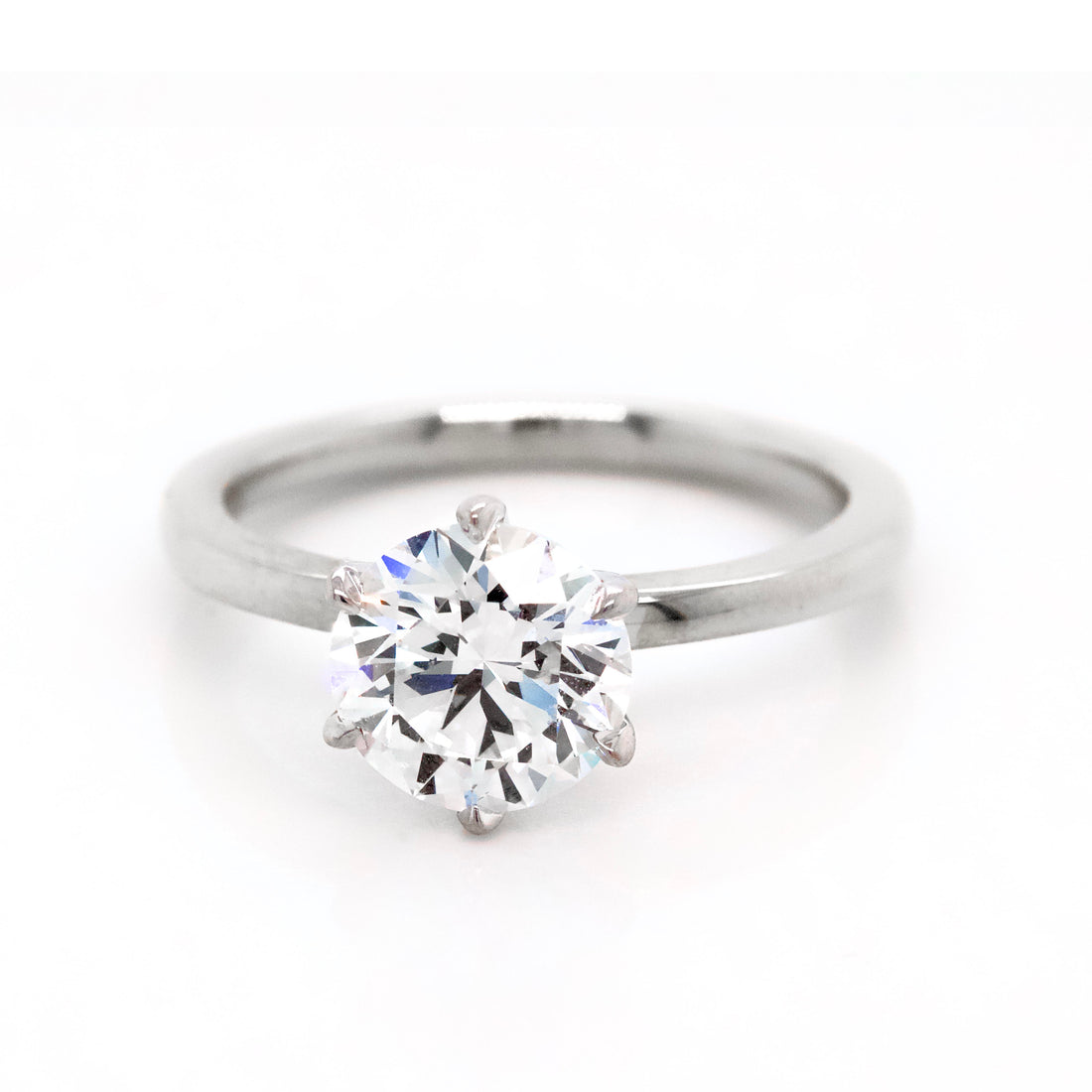 14K Gold Solitaire Lab Grown Diamond 1.50 Carat Engagement Ring