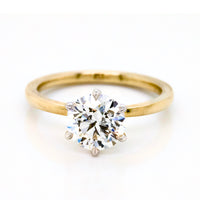 14K Gold Solitaire Lab Grown 2.00 Diamond Engagement Ring