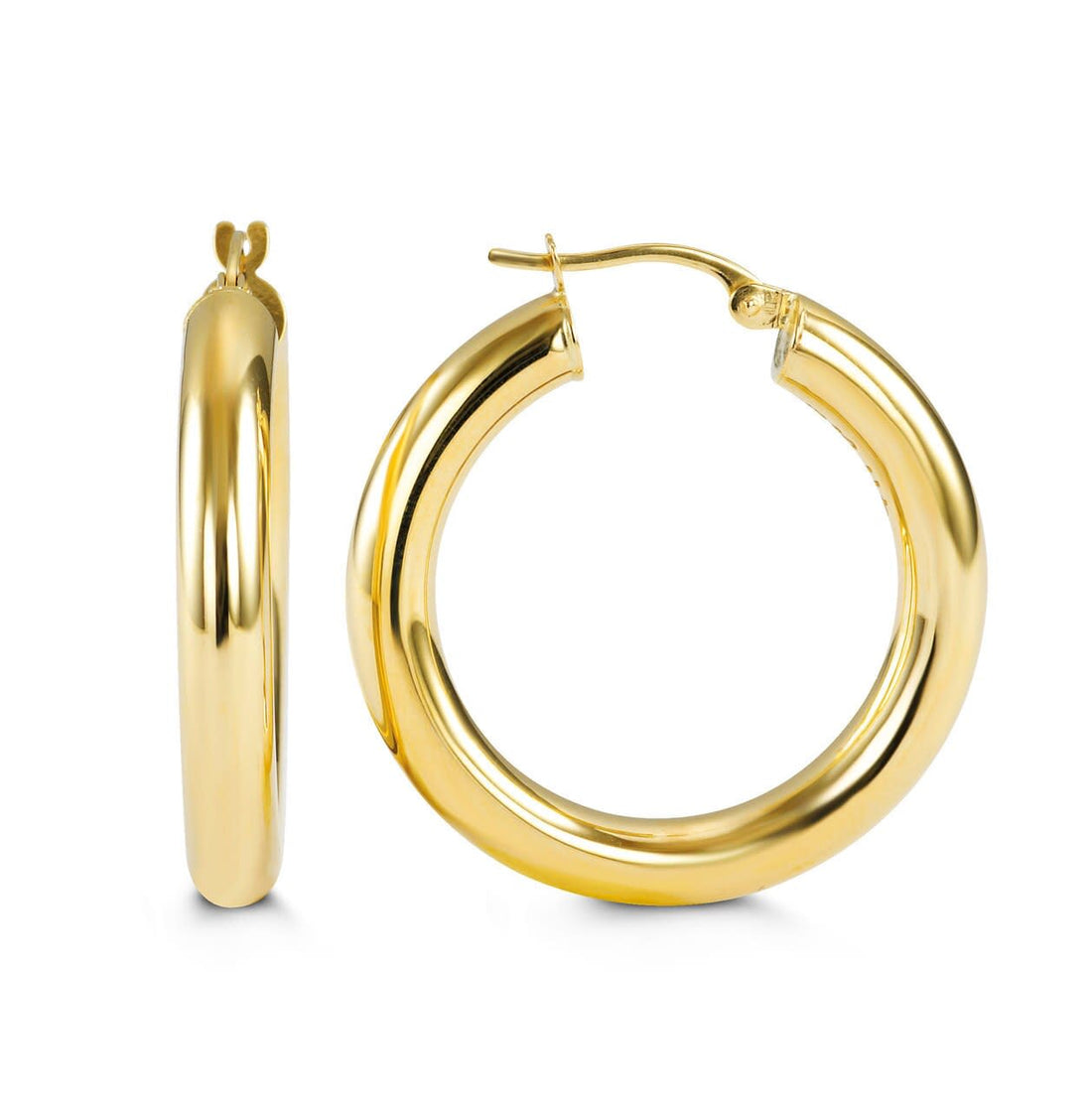 10K Yellow Gold Large Hoops