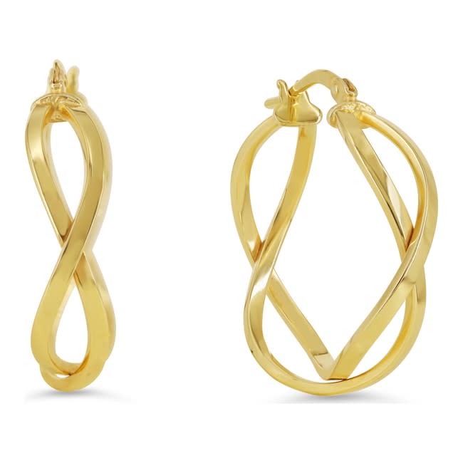 Interwoven Open Twist Hoop