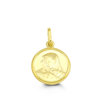 10k Gold Virgin Mary Pendant