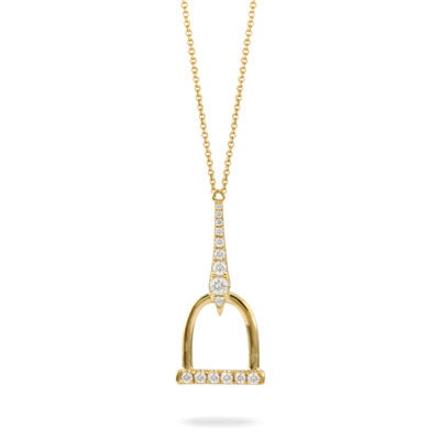 18k Yellow Gold Equestrian Necklace