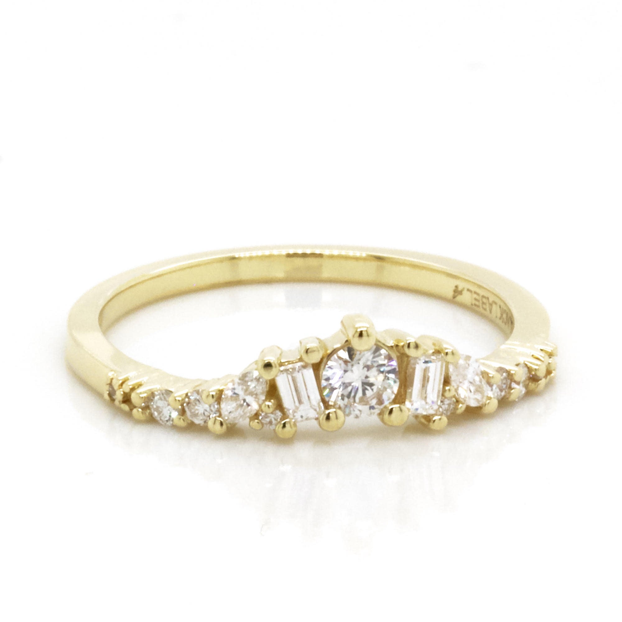 Platinum Multi Stone Diamond Wedding Band