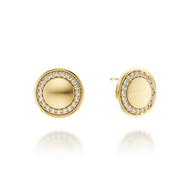 Lab Diamond Disc Studs