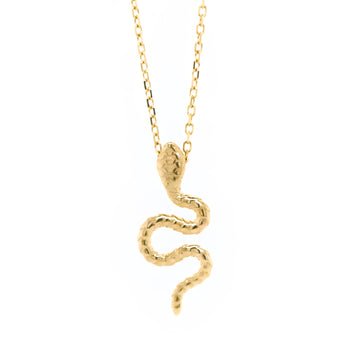 10K Yellow Gold Serpent Necklace