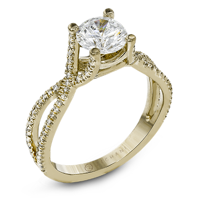 14k Yellow Gold Twist Engagement Ring