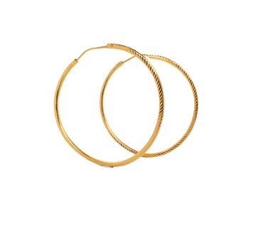 22k Yellow Gold Hoops