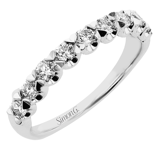 18k White Gold  Multi-Stone Wedding Band