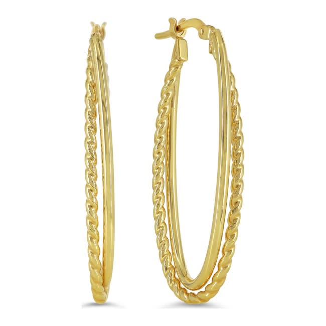 Double Row Oval Hoop