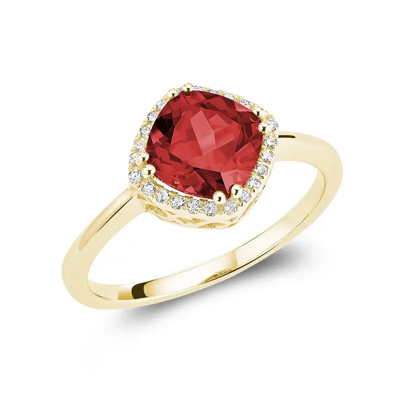 Cushion Cut Gemstone Ring