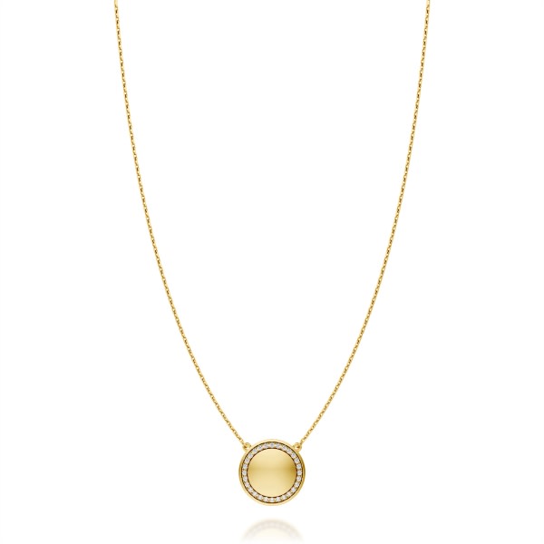 Lab Diamond Disc Necklace