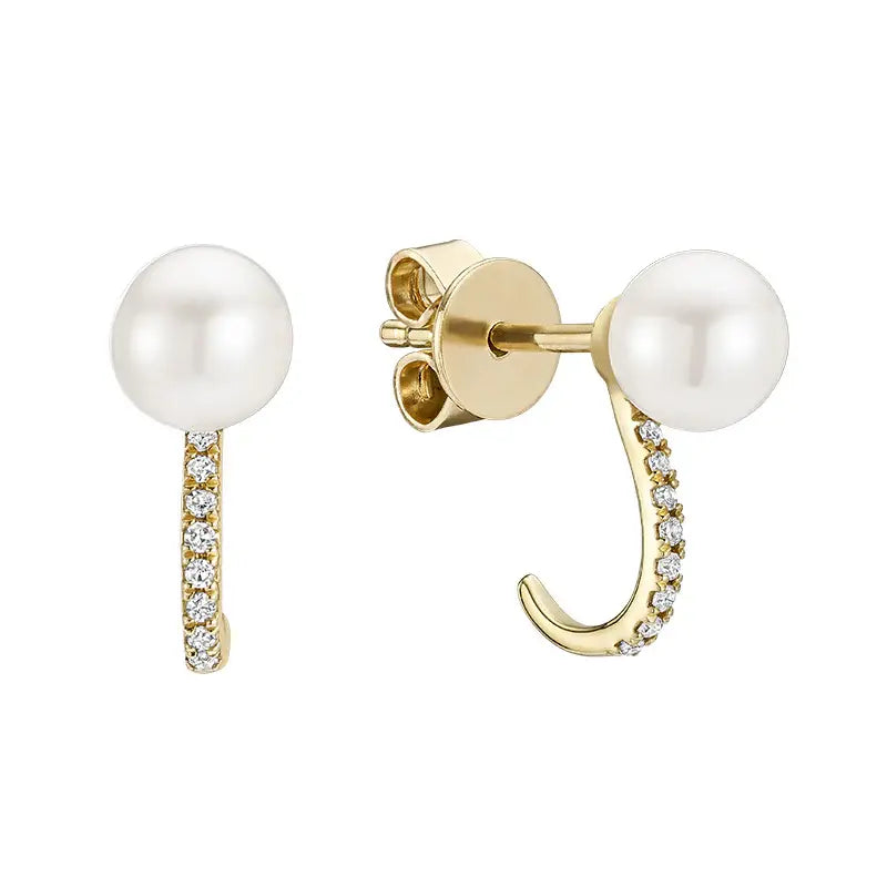 Diamond & Pearl Earrings