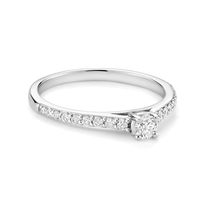 14k Gold 0.14 Round Diamond Engagement Ring