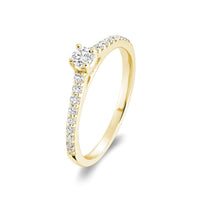 14k Gold 0.14 Round Diamond Engagement Ring