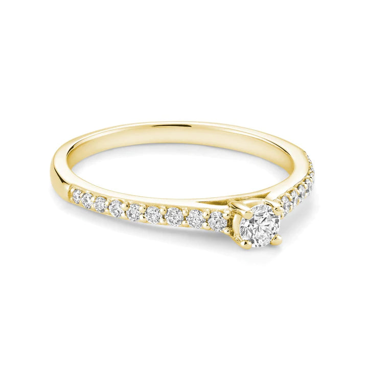 14k Gold 0.14 Round Diamond Engagement Ring