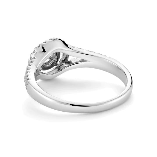 14k Gold 0.50ctw Diamond Double Halo Engagement Ring