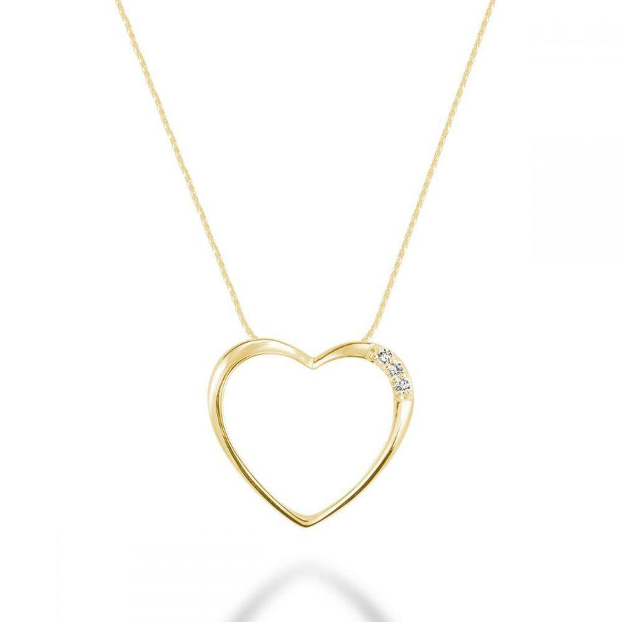 RNB 10K GOLD HEART DIAMOND NECKLACE - Appelts Diamonds