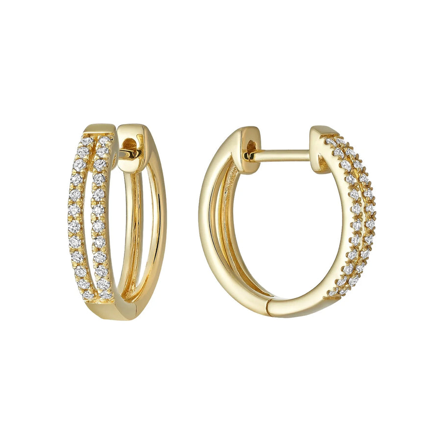 10K Gold Split Shank Diamond Earrings