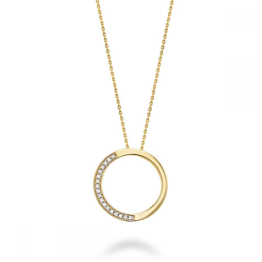 RNB 10K WHITE GOLD OPEN CIRCLE DIAMOND NECKLACE - Appelts Diamonds