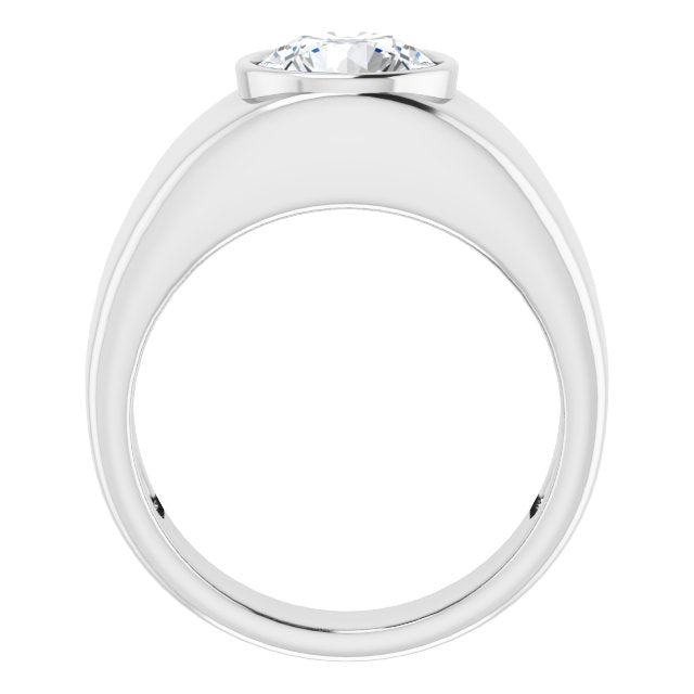 Men's Round Cut Engagement Ring