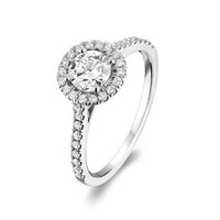 14k White Gold Round Brilliant Engagement Ring