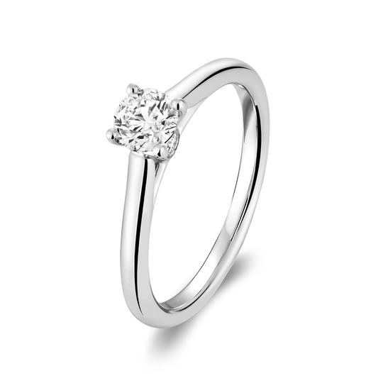 14k Gold Round Brilliant Diamond Engagement Ring