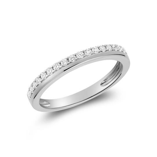 14k Gold Half Semi-Eternity Diamond Ring