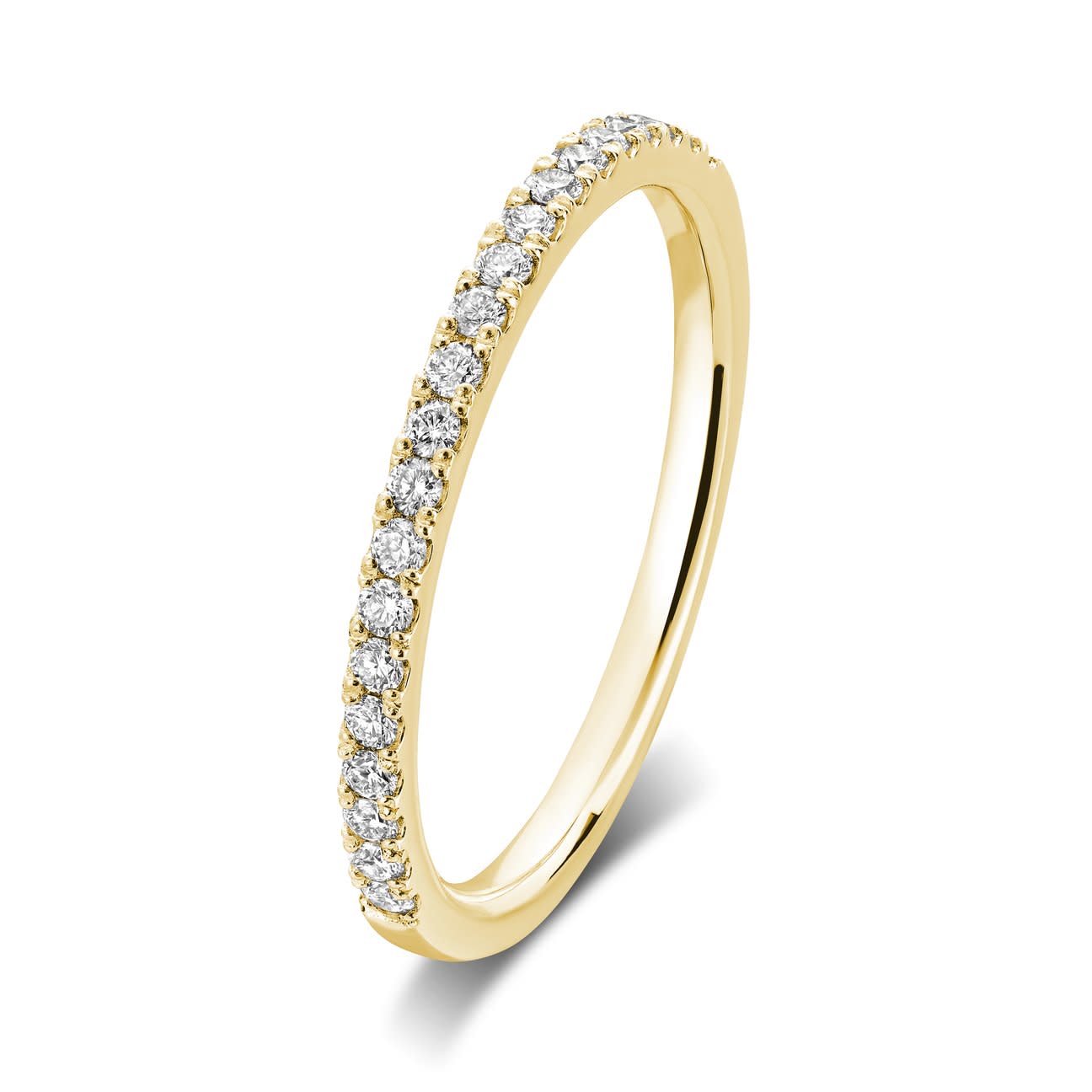 14k Gold Diamond Wedding Band