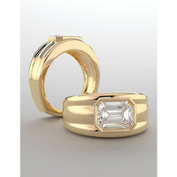 Men's Emerald Cut Engagement Ring