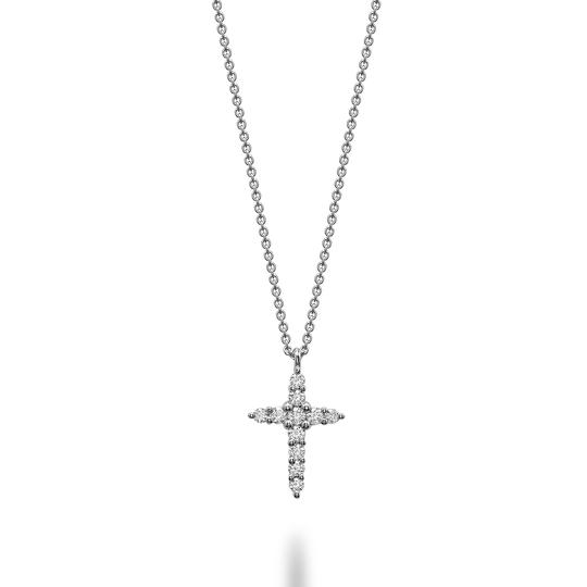 14k Gold Cross Diamond Necklace