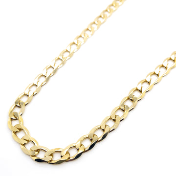 10k Yellow Gold Bevelled Curb Heavy Chain