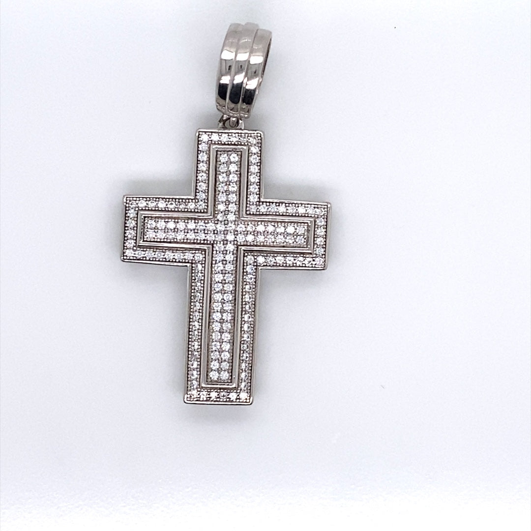 Sterling Silver Cubic Zirconia Cross