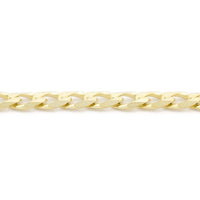 10K Gold Bevelled Curb Chain 20"