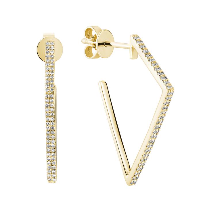 14k Gold Fashion Diamond Stud Earrings