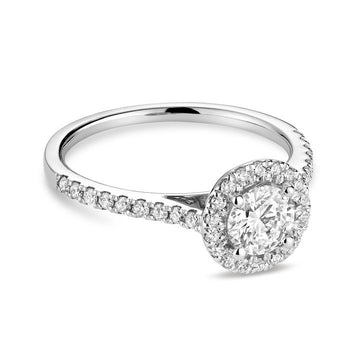 14k Gold Round Brilliant Engagement Ring