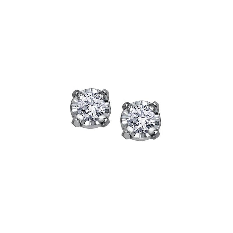 10K WHITE GOLD DIAMOND EARRINGS - Appelt's Diamonds