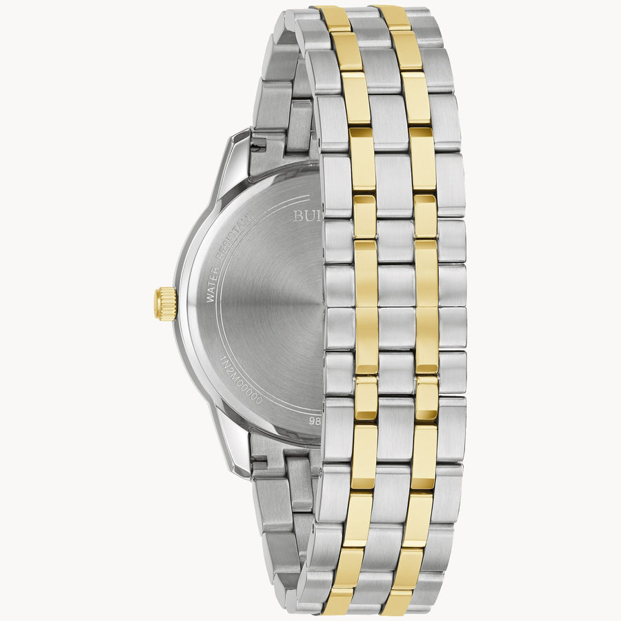 Mens Gold& Silver Dial Silver Stainless Steel Watch