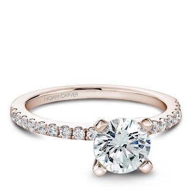 NOAM CARVER ROSE GOLD SOLITAIRE ENGAGEMENT RING B017-01RM-100A - Appelt's Diamonds