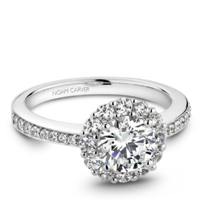 NOAM CARVER HALO ENGAGEMENT RING B100-07WM-100A - Appelt's Diamonds