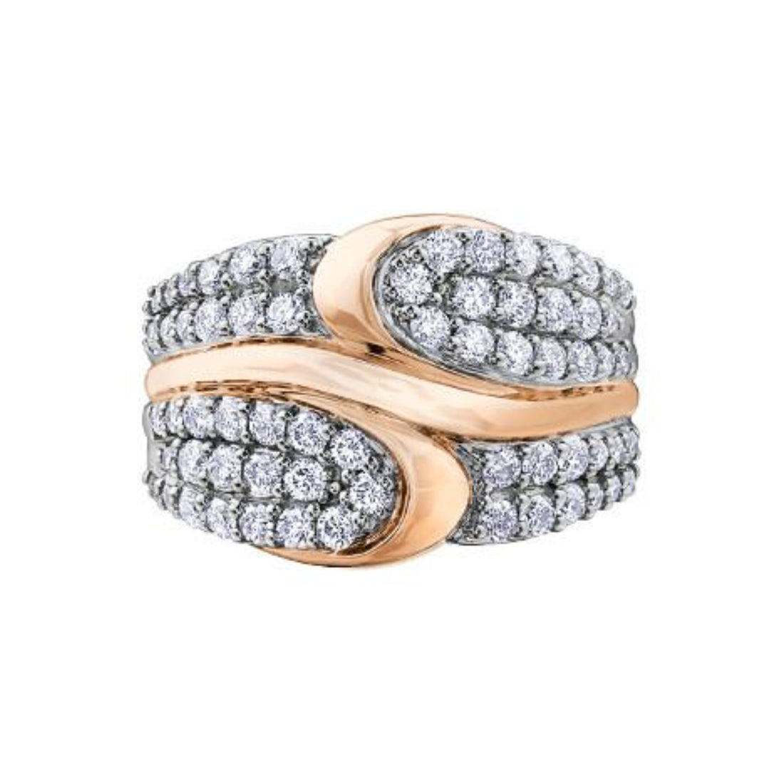 10K Rose & White Gold Diamond Fashion Ring