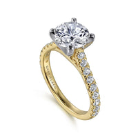 Gabriel & Co 14k Yellow Gold Multi Stone Engagement Ring