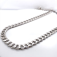 Silver Curb Chain 24"
