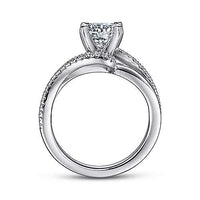 Gabriel & Co 14k White Gold Bypass Engagement Ring